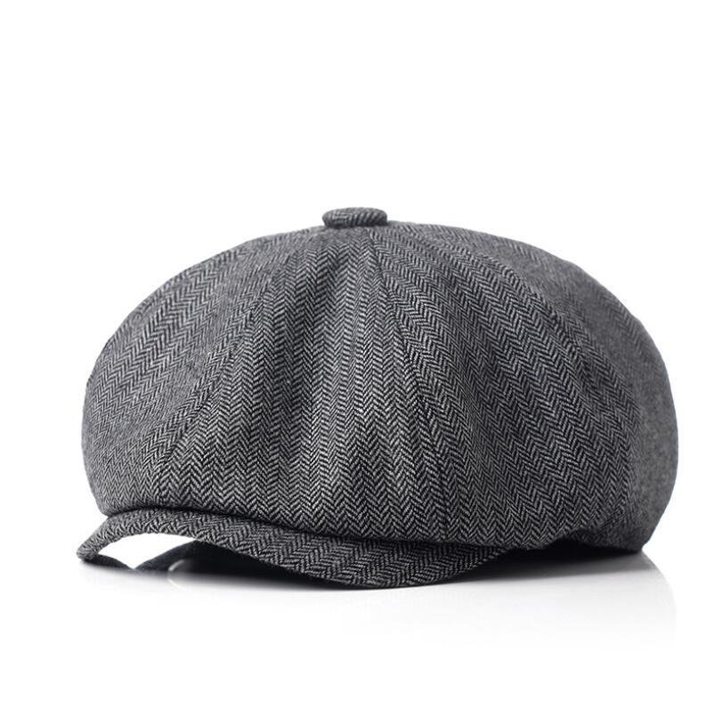 Sombrero de boina Peaky Blinders para hombre y mujer, gorra de artista, gorro octagonal Vintage de espiga, sombrero de calabaza informal para mujer: 1