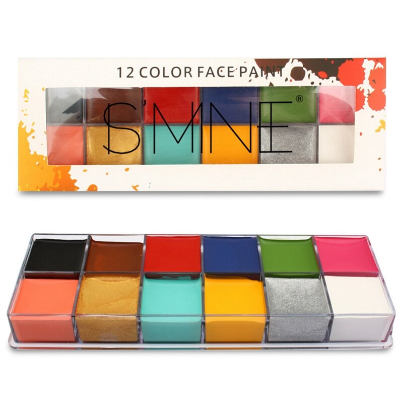 12 Colors Halloween Makeup Body Painting Oil Face ... – Grandado