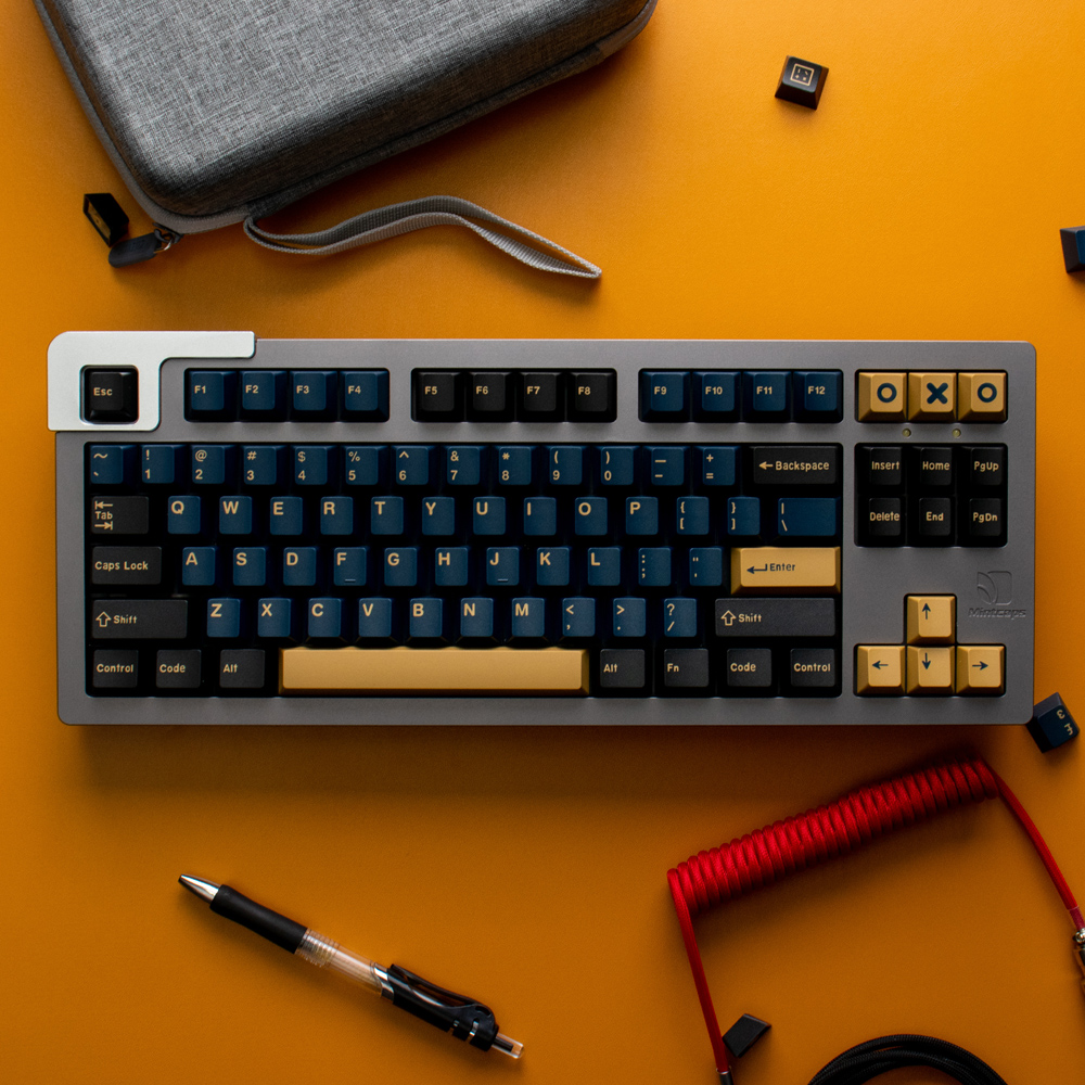 GMK Blue Samurai 173 Keys Keycaps Double Shot Keycap Cherry Profile For Mechanical Keyboard 2U 1.75U Shift 6.25U 7U Spacebar