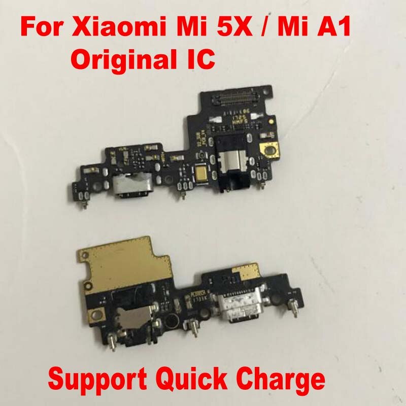 Puerto de carga Original placa PCB de carga USB conector para micrófono de base Flex Cable QC 3,0 para Xiaomi mi A2 mi A2/mi 6X mi 6X M6X