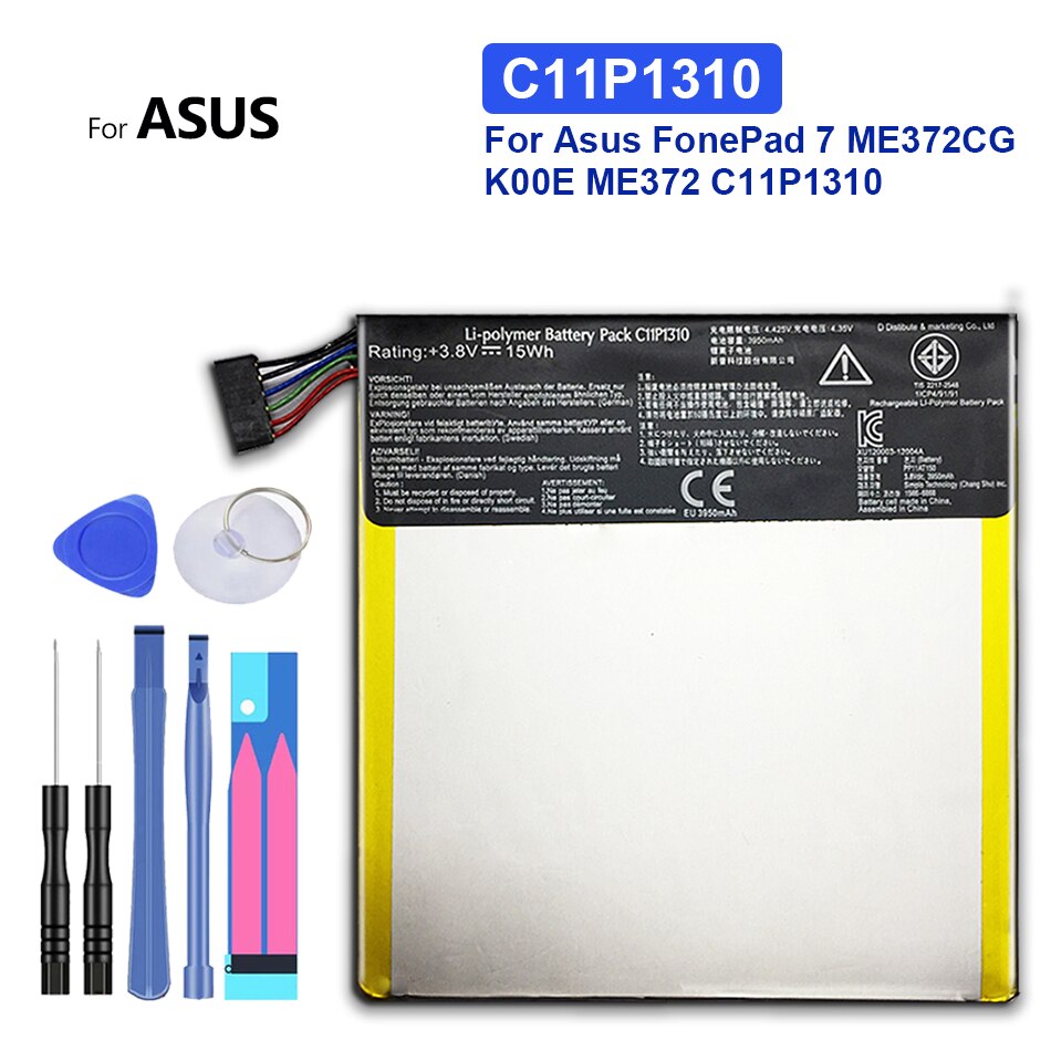 Tablet Li-Polymeer Batterij Voor Asus Fonepad 7 ME372CG K00E ME372 C11P1310 3950Mah