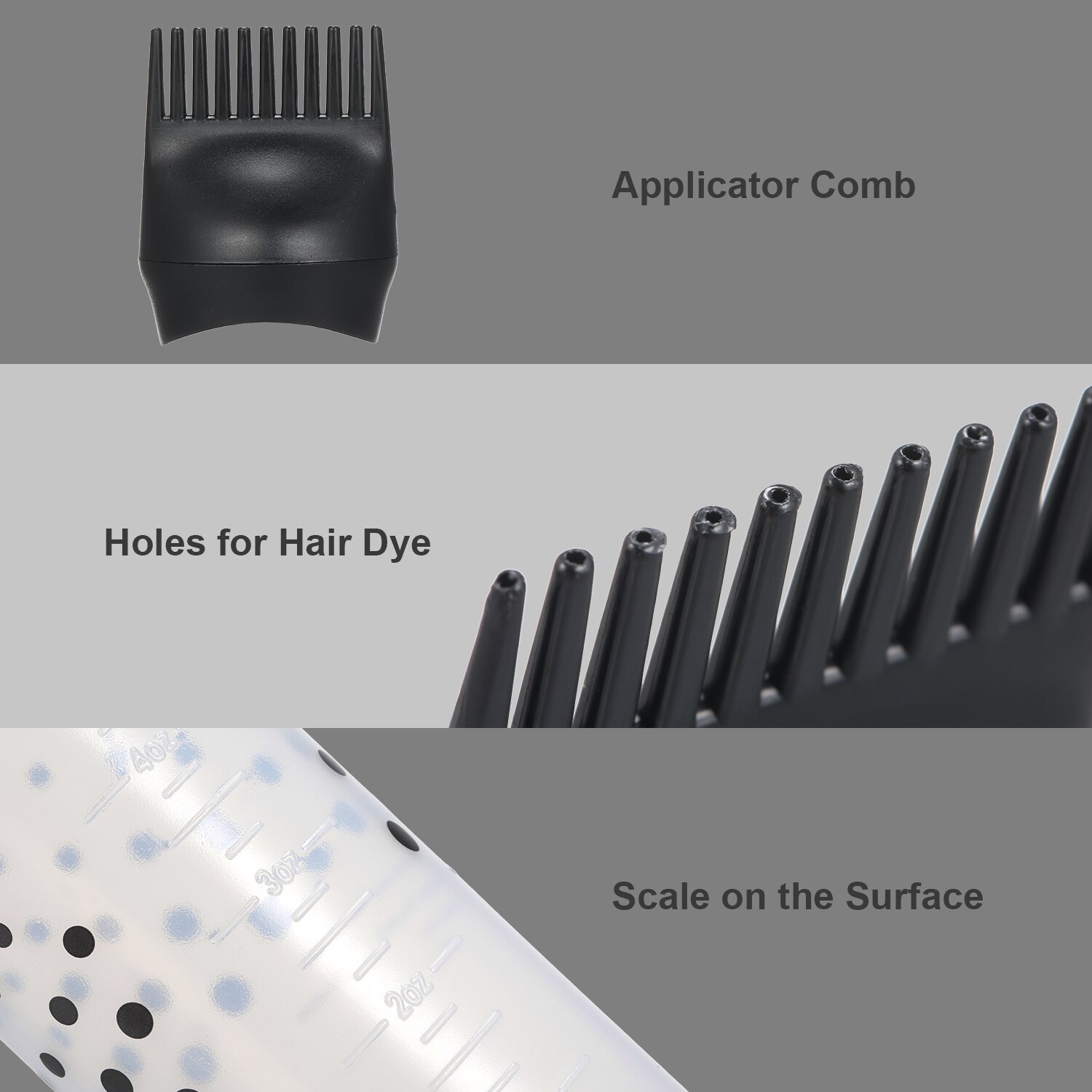 Pelo coloración y tinte aplicador de botellas dispensador con peine recargable raíz peine bote aplicador coloración del cabello en salón de estilo