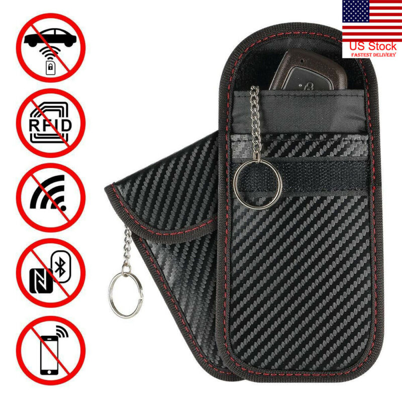 Newest 1pc Anti-theft Car Key Fob RFID Signal Blocker Faraday Signal Blocking Pouch Bag Key Wallets Rfid Key Protector