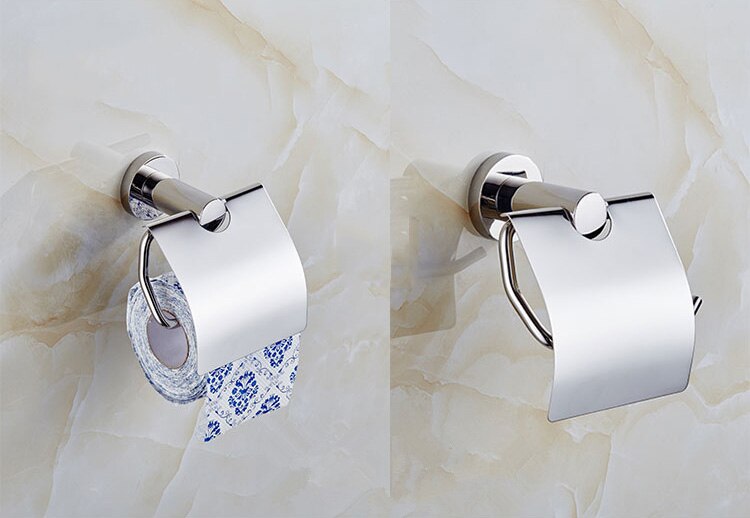 Ze stali nierdzewnej łazienka sprzętu zestaw chrom srebrny akcesoria łazienkowe zestaw piękne bazy łazienka produkty wiszące na ścianie: Tissue pudełko