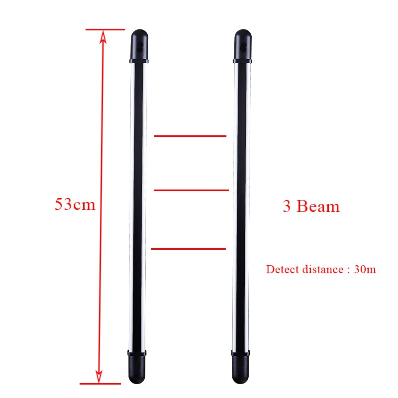 Waterproof 3 beams wireless 433MHz Infrared Grating detector barrier fence Sensor alarm for GSM WiFi home alarm system: 3 beam 30m