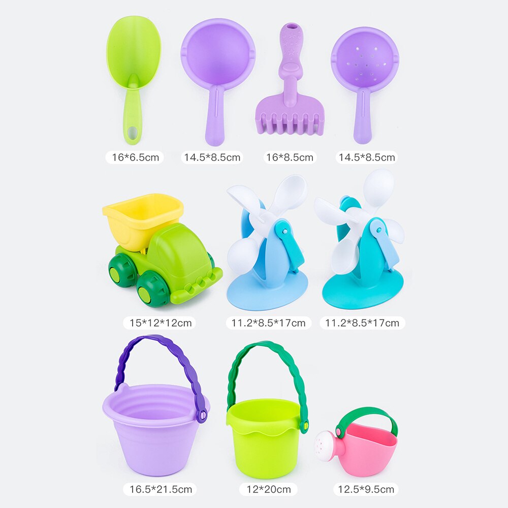 Children Beach Toys Set Sand Digging Tools Portable Beach Bucket Sand Water Toys Great Reusable Shower Toy B99