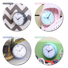 Reloj de pared con ventosa para baño, reloj de pared con batería silenciosa, resistente al agua, temporizador de ducha, decoración de inodoro pequeño