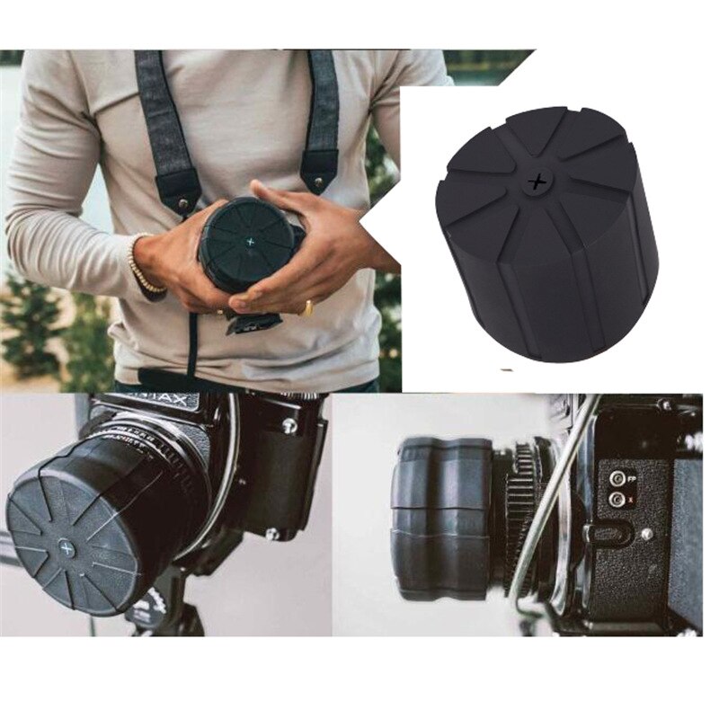 Cámara SLR Protector de silicona tapa para lente a prueba de caídas cubierta de la lente Anti-polvo a prueba de caídas impermeable Universal para la mayoría de la cámara DSLR