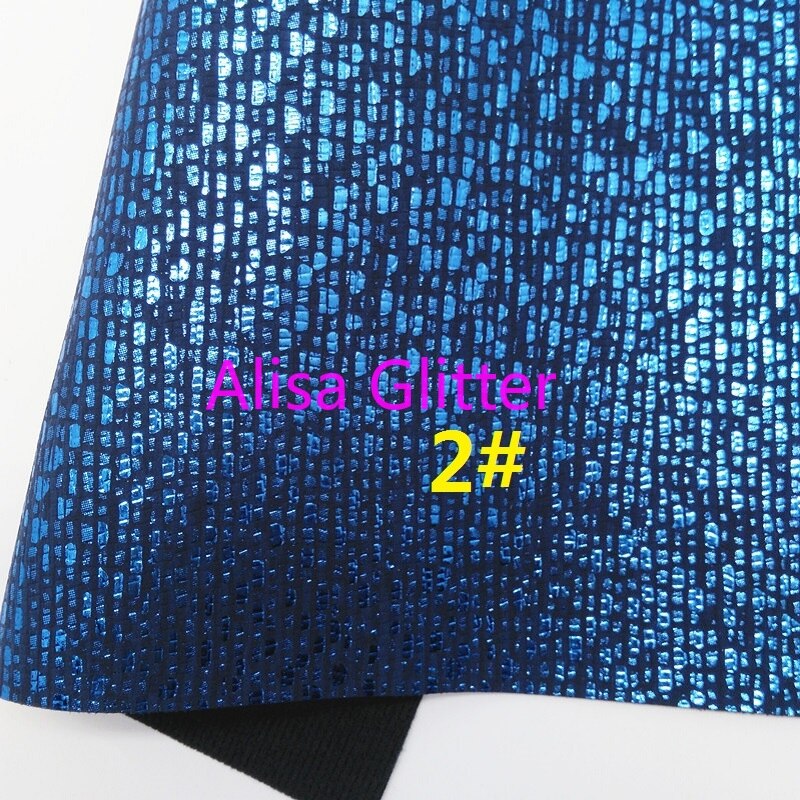 1PCS A4 SIZE 21X29cm Alisa Glitter Blue Glitter Fabric, Lace Glitter Leather, Flashlight Faux leather for DIY G210: 2