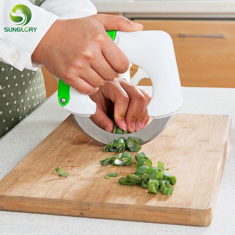 Multifunctional Stainless Steel Circular Knife Annular Cutter Rolling Vegetable Choppers Meat Slicer Pizza Cutter Kitchen Knife