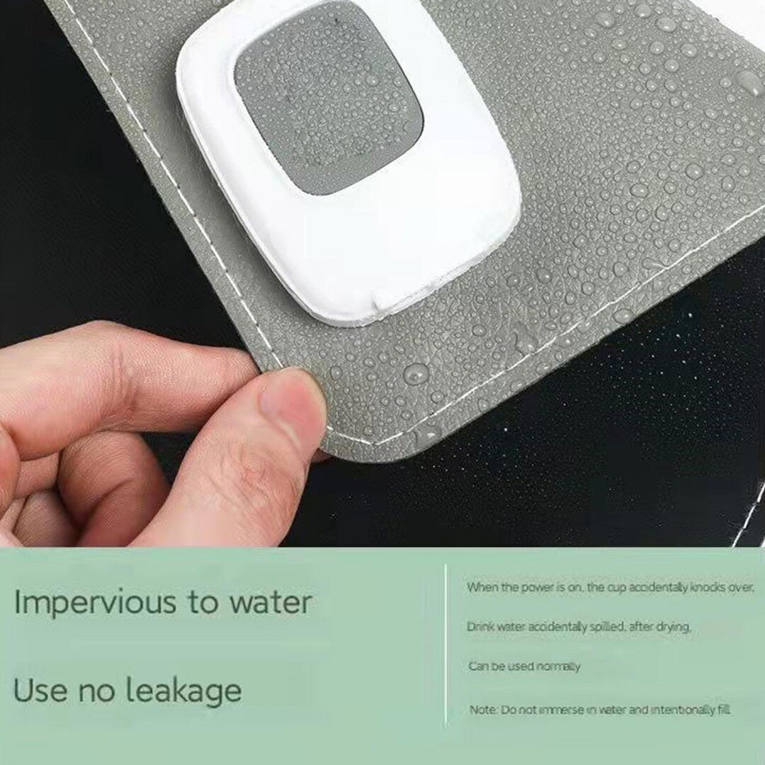 Winter Heating Mat Electric Heating Mouse Pad Waterproof PU Leather Writing Mat 2 Gear Temperature Adjustment For Home Office