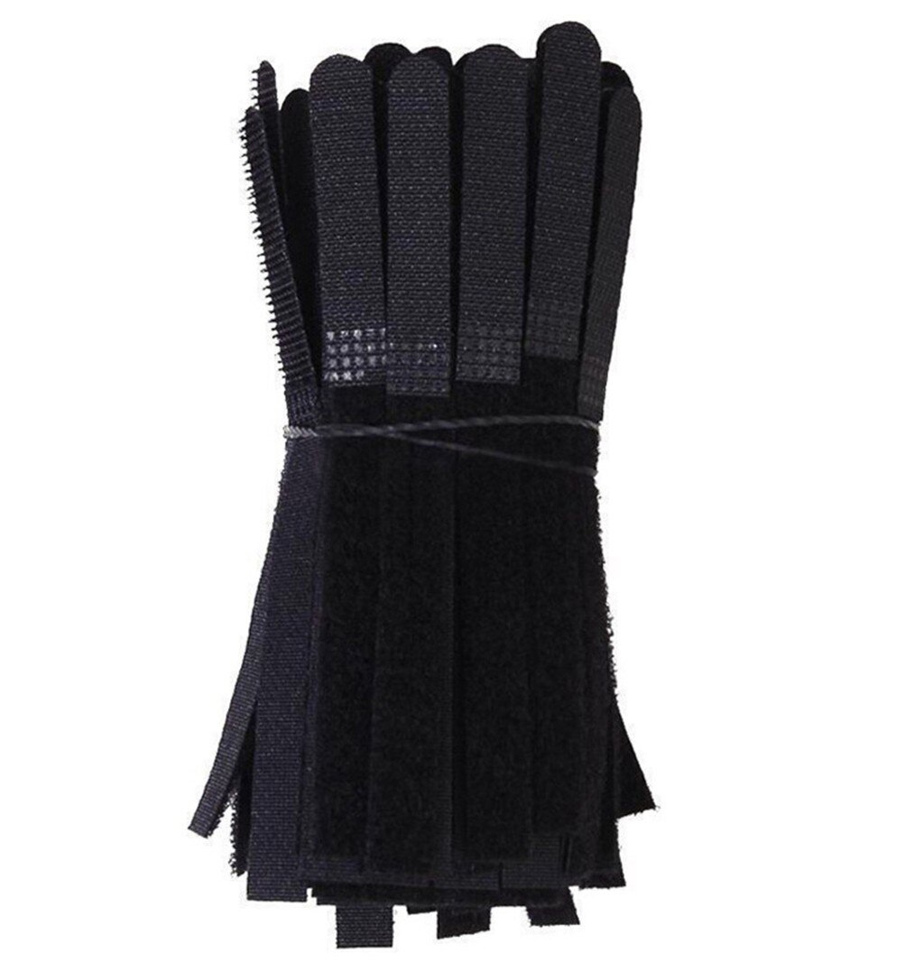 100pcs Velcro Strips Cable Rope Wire Organizer Reusable Black organizar cables 13 x 1 cm