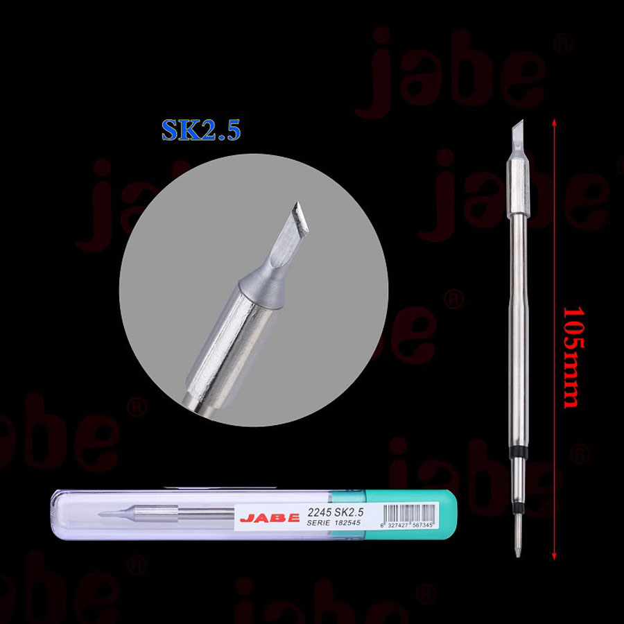 Jabe ud -1200 blyfri elektronisk loddejernespids original dyse mobiltelefon fingeraftryk flyvende wire reparation svejse værktøj: Jabe t -sk 2.5