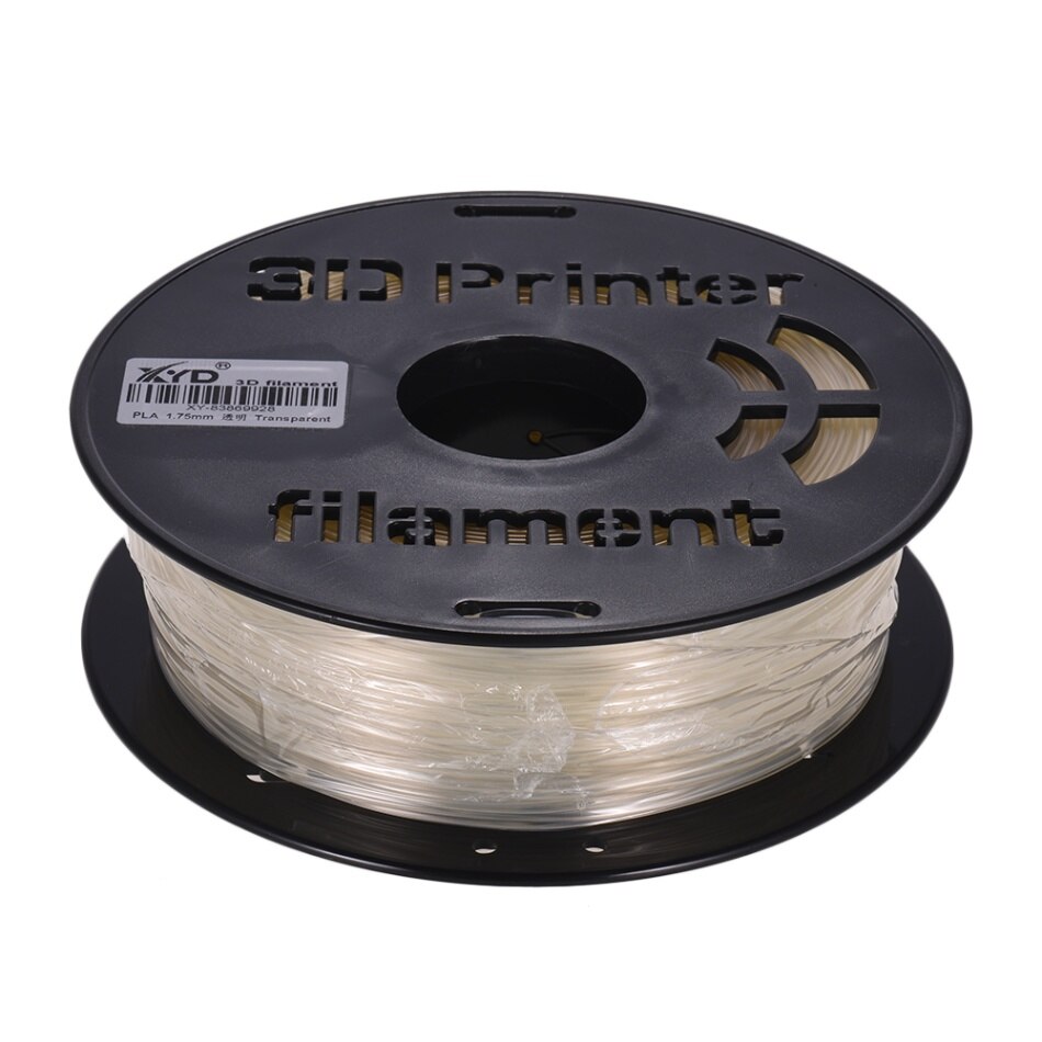 Pla filamentti 3d tulostinmateriaali pla filamentti 1.75mm halkaisija tulostusmateriaalin tarjonta 3d tulostinta 1kg/  kela: Läpinäkyvä