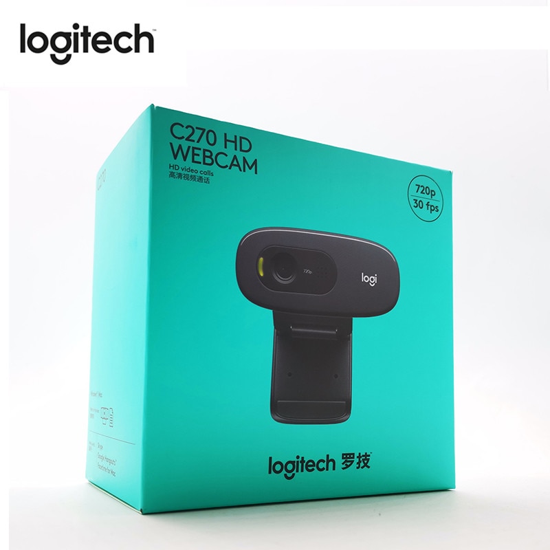 Original Logitech C270/C270i/C310/OEM HD Webcam 720p HD Built-in Mic Web Camera USB2.0 Free drive Webcam for PC Chat Camera