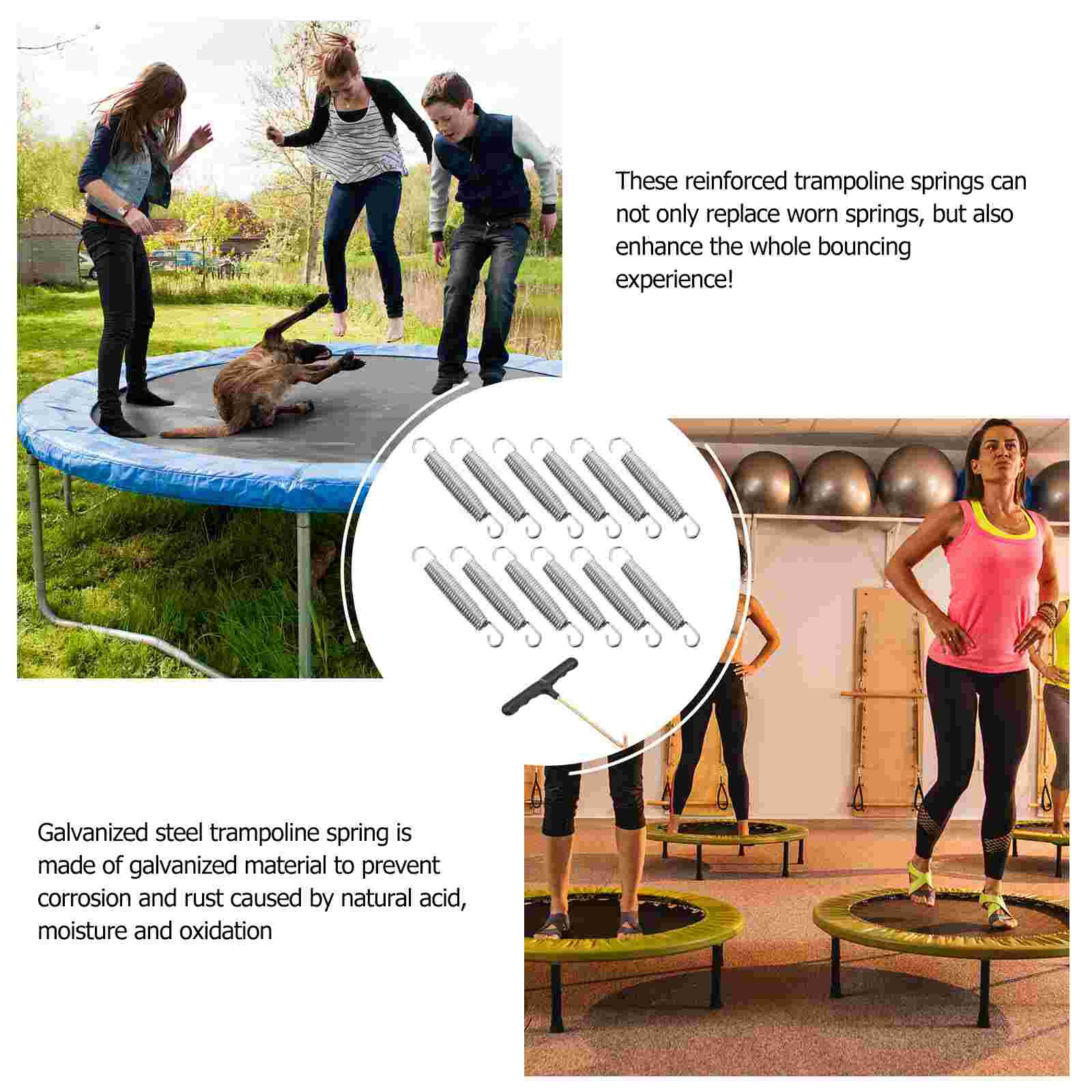 1 Set of Versatile Trampoline Springs Sturdy Extension Springs with Hook for Home