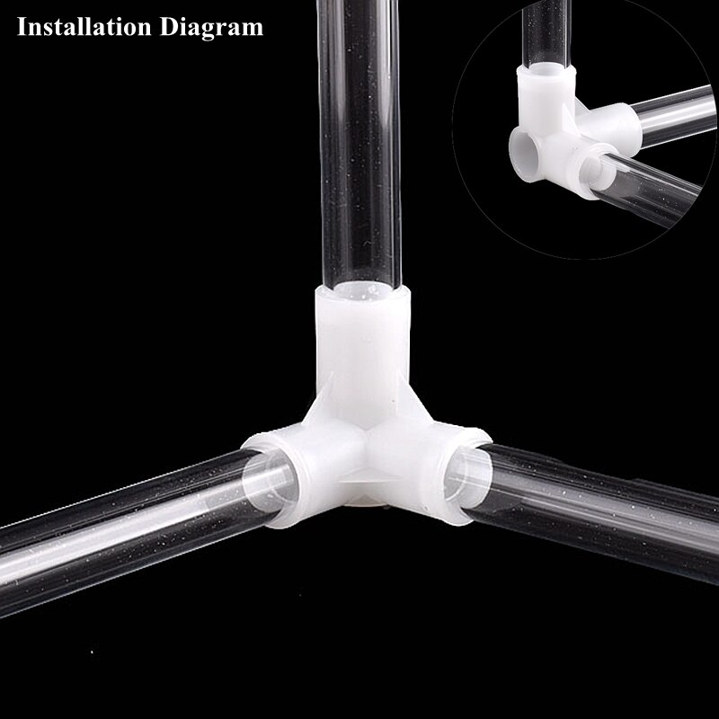 2~10Pcs 12~25mm Cross 3D Three-Dimensional Connector Watering Irrigation Water Pipe 4-Way Joint Garden DIY Shelf Tube Fittings
