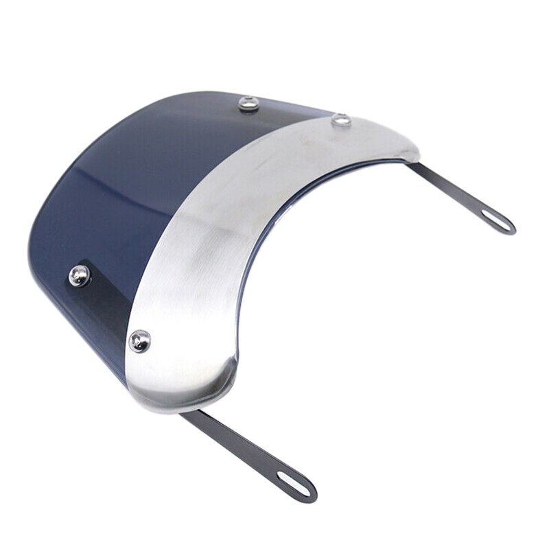 Voor 5-7 inch 3mm retro motorfiets ronde koplampen windscherm windscherm kit: Default Title