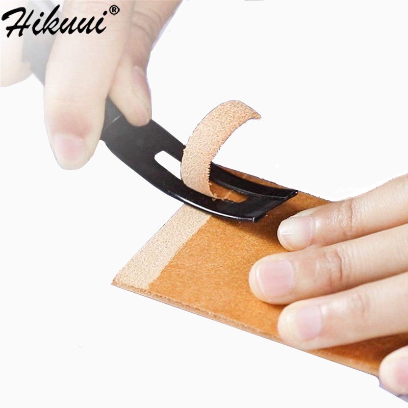 Cuchillo de seguridad para cortar cuero, herramienta para biselar con 3 cuchillas, herramienta para cortar cuero