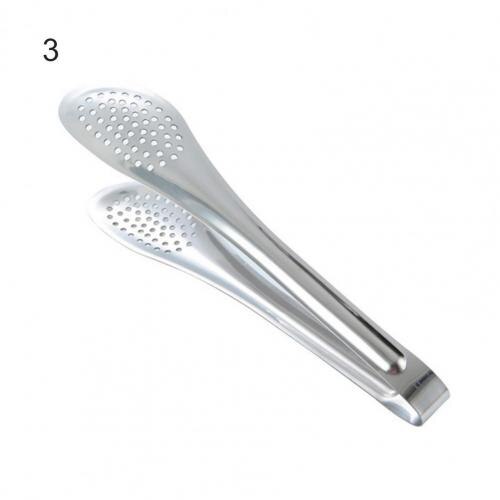 Kitchen Utensils Stainless Steel Kitchen Tongs Small Barbecue Grill Cooking Tongs BBQ Meat Salad Food Tongs Clamp Ice Tongs Clip: 232x46x30 mm