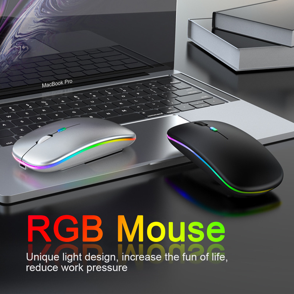 Rechargeable Wireless Mouse Computer Bluetooth Mouse Ergonomic Usb Mouse Silent Mause With Backlight RGB Mice For Laptop PC ipad