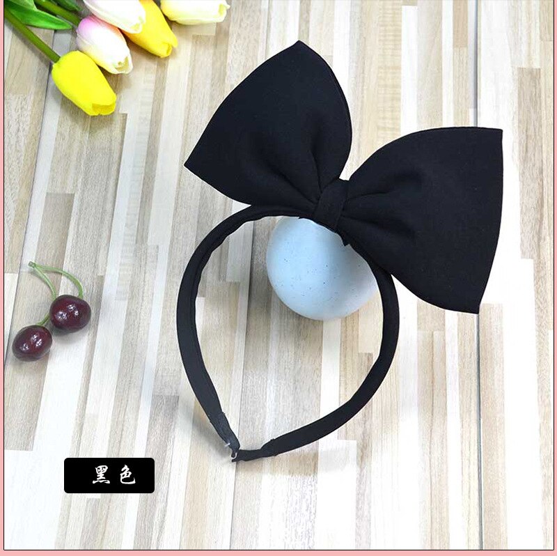 Mignon rouge grand nœud cheveux coton bandeau lolita bandeau cheveux grand nœud papillon bandeaux fille tête cerceau filles cheveux accessoires: Headband 6