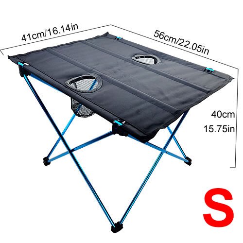 Table basse pliante en tissu Oxford, ultra-légère, randonnée en plein air, Camping, repas sauvage, pique-nique, voyage épais, transport plage, thé: 04