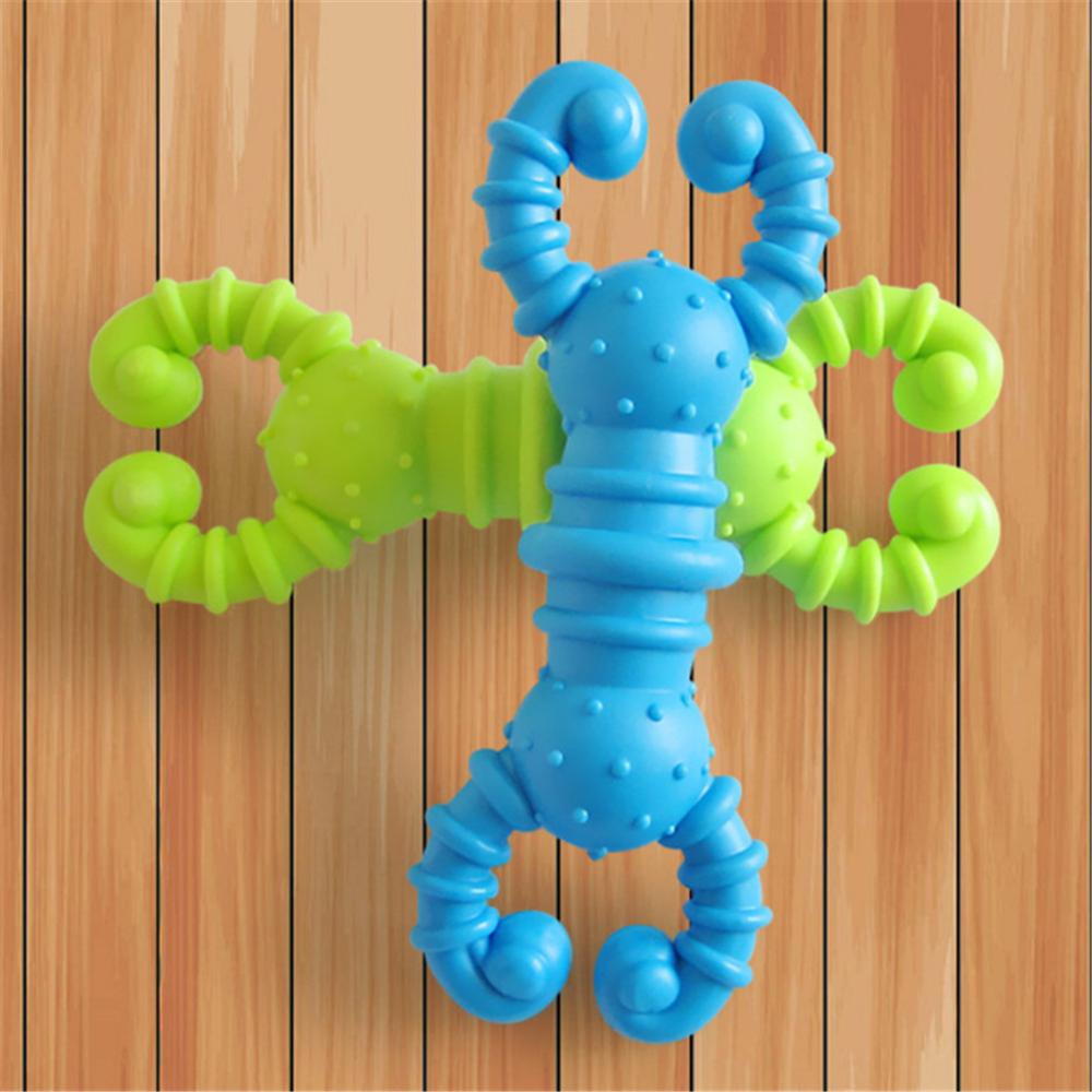 Funny Pets Dog Puppy Cat Ball Hamburger Lobster Toy Rubber Chew Sound Dogs Play Fetching Squeak Toys Pet Supplies