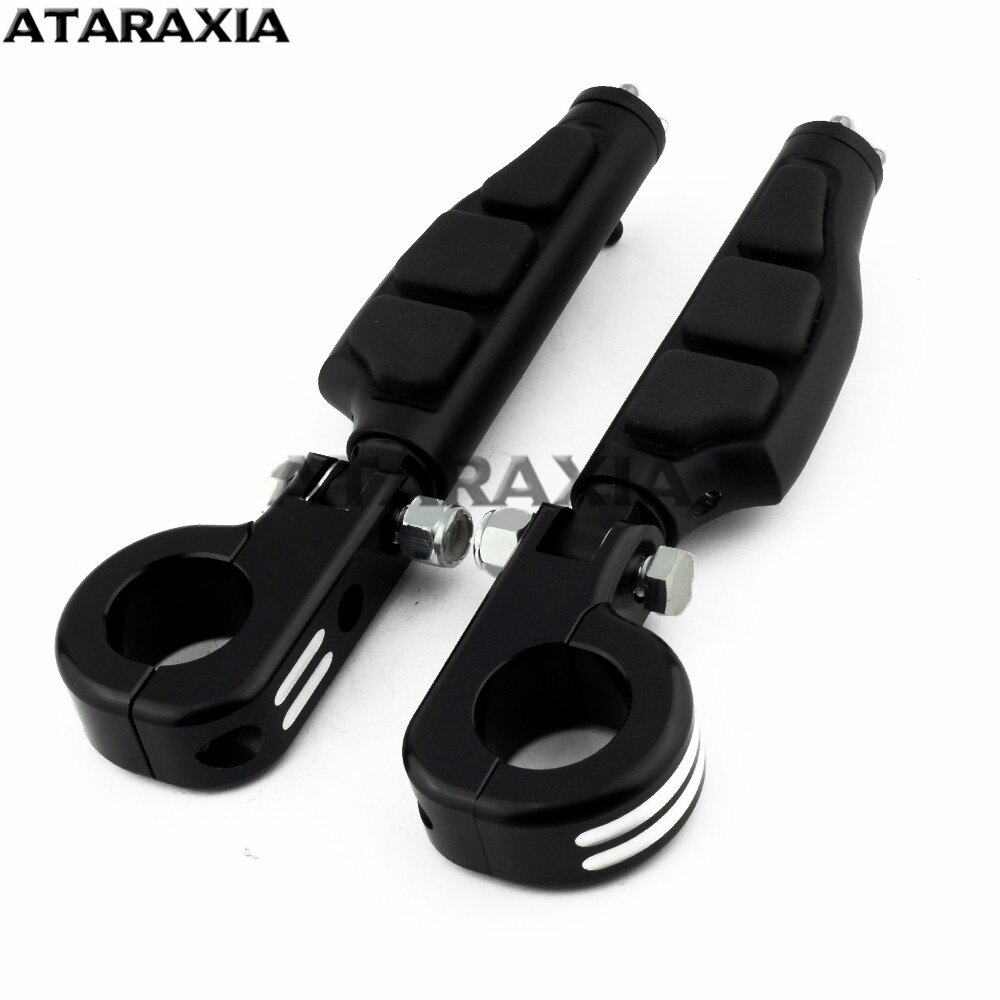 Motorcycle Pegs Highway Foot Pegs Clamp Engine Guards Highway Crash Bar Footrest W/mount FootPegs Clamp For Harley Sportster 883