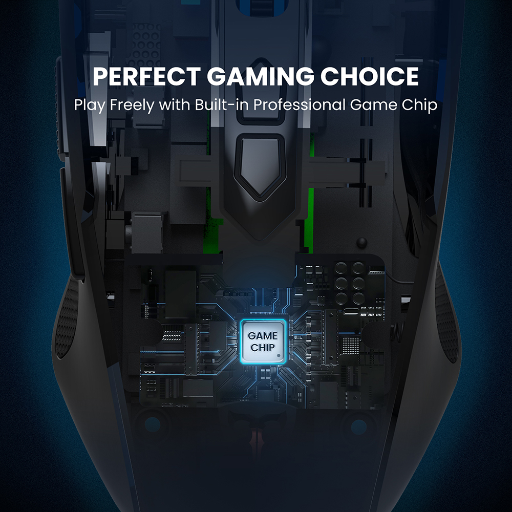 Pictek  pc330 mechanical gaming keyboard and mouse combo, wired rgb mouse with 8 programmable buttons , 7200 dpi adjustable for pc