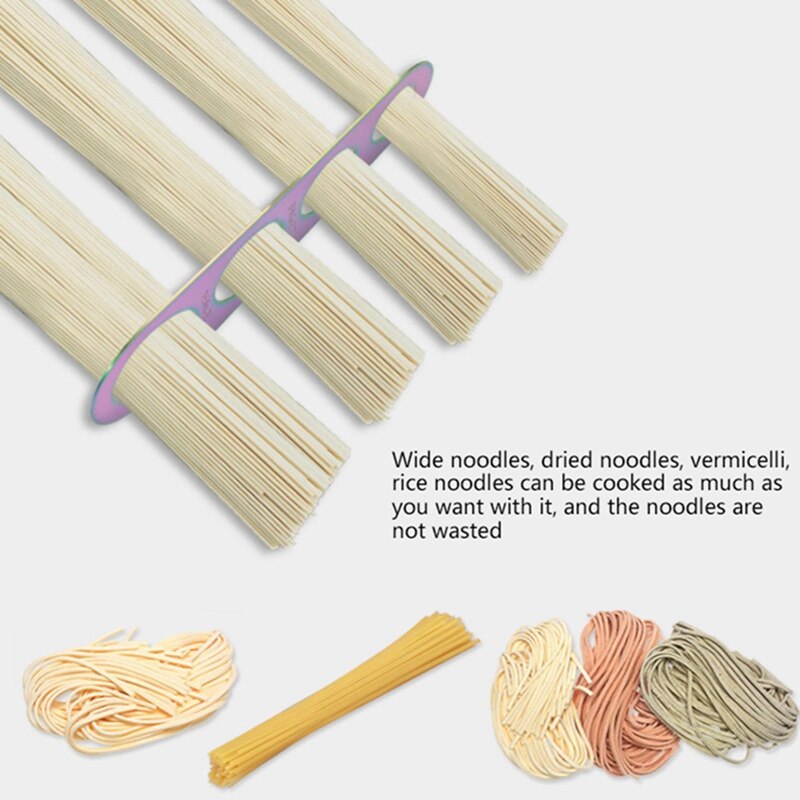 4 Serving Portion Stainless Steel Spaghetti Measurer Cooking Supplies Control Tools Easy Clearing Pasta Ruler Measuring Tool