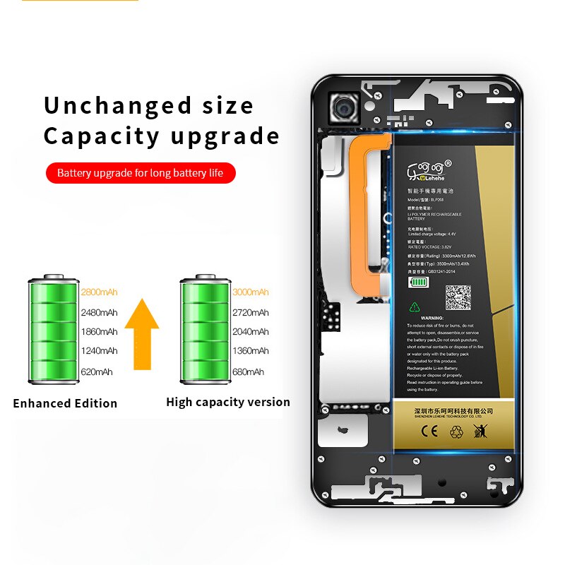 Lehehe Zuk Z1 Batterij Zuk Z2 Batterij Zuk Z2 Pro Batterij Zuk Z2 Rand Batterij BL255 BL263 BL271 BL268 echte Batterij Replacem