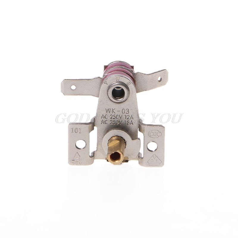 AC 250V 16A Adjustable 90 Celsius Temperature Switch Bimetallic Heating Thermostat KDT-200