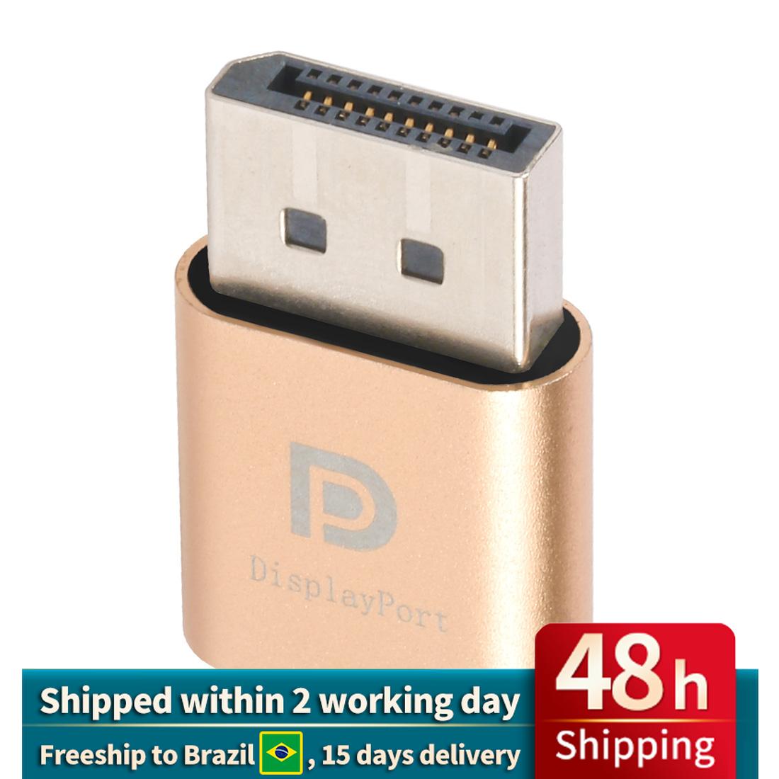 Virtual Display Adapter Dp Displayport Dummy Plug 4K Headless Ghost Emulator Connector Edid 1920*1080 @ 60 hz
