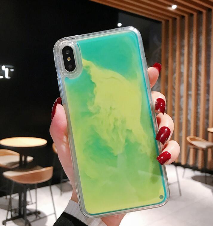 Liquid Luminous Neon Sand Quicksand phone Case for Xiaomi Redmi Note 7 Pro Glow In The Dark for Redmi Note 8 Pro Cover Case