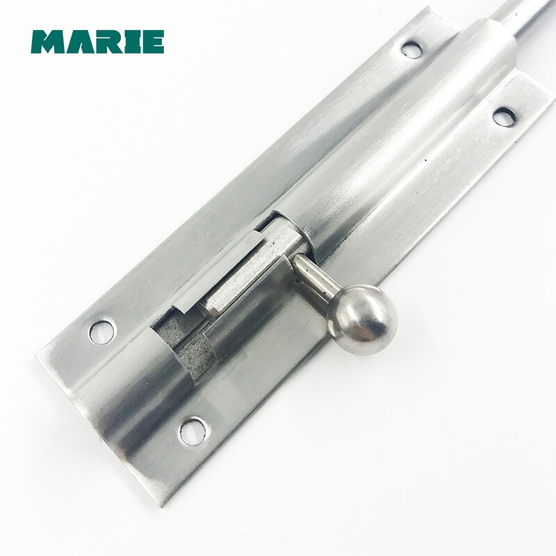 Stainless Steel Garage Door Gate Security Barrel Bolt Latch Padlock Hasp Silver