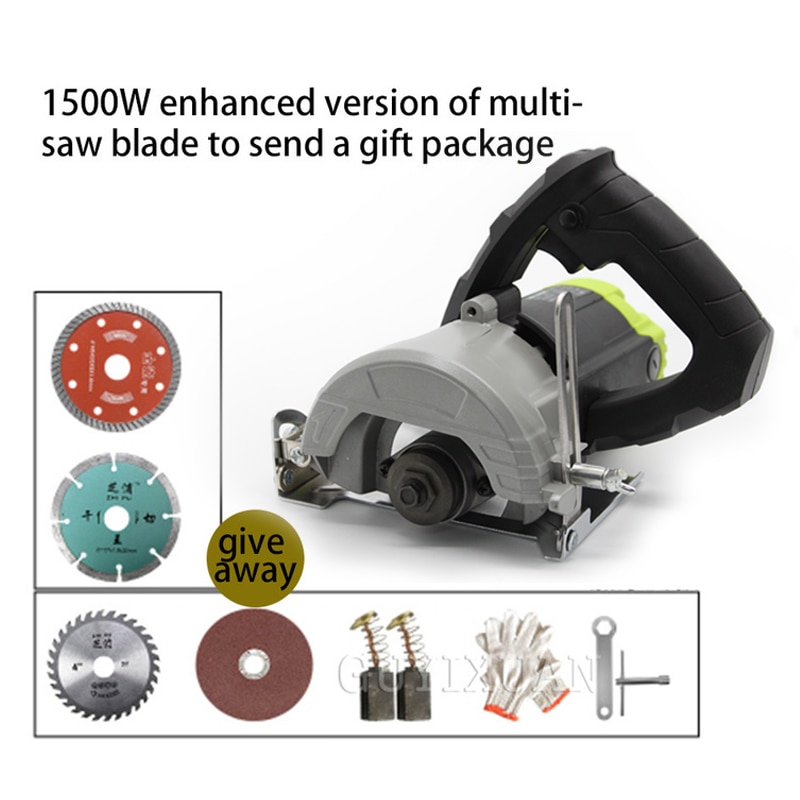 1900W 110mm Multi-function Electric Saw Wood/Metal/Marble/Tile Cutter Cutting Angle Adjustable Portable Cutting Machine