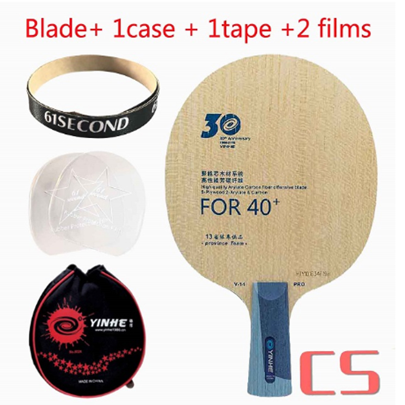 YINHE Galaxy V14 PRO Provincial (V-14 PRO, 5+2 ALC, 30th Anniversary Version) Arylate Carbon Table Tennis Blade Ping Pong Bat: CS with 1 case