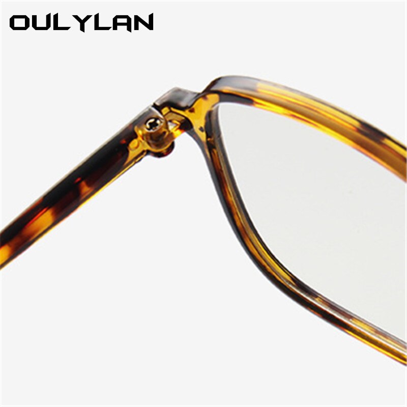 Oulylan montura transparente de anteojos para mujer Retro antiluz azul gafas de ordenador para hombres Trend monturas de gran tamaño para gafas