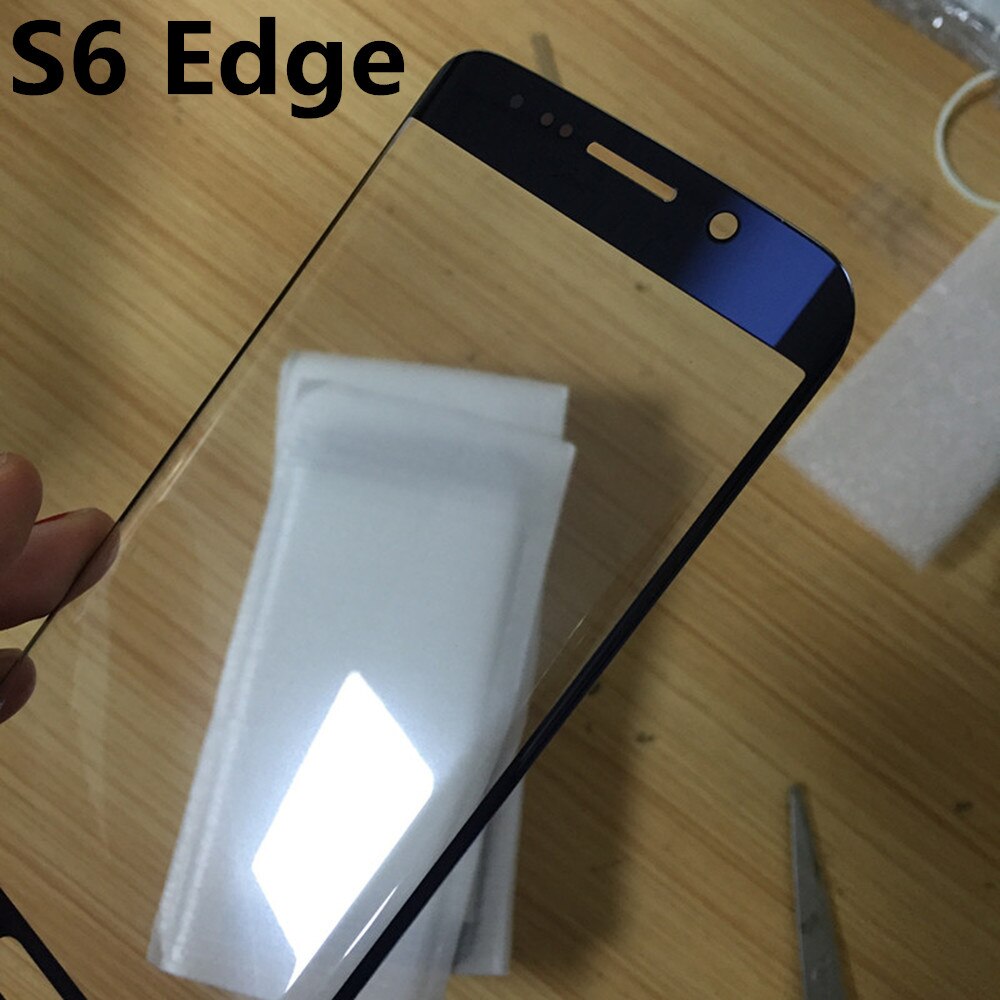 For Samsung Galaxy S6 Edge G925 G925F LCD display outer touch panel screen glass replacement Front Glass Lens