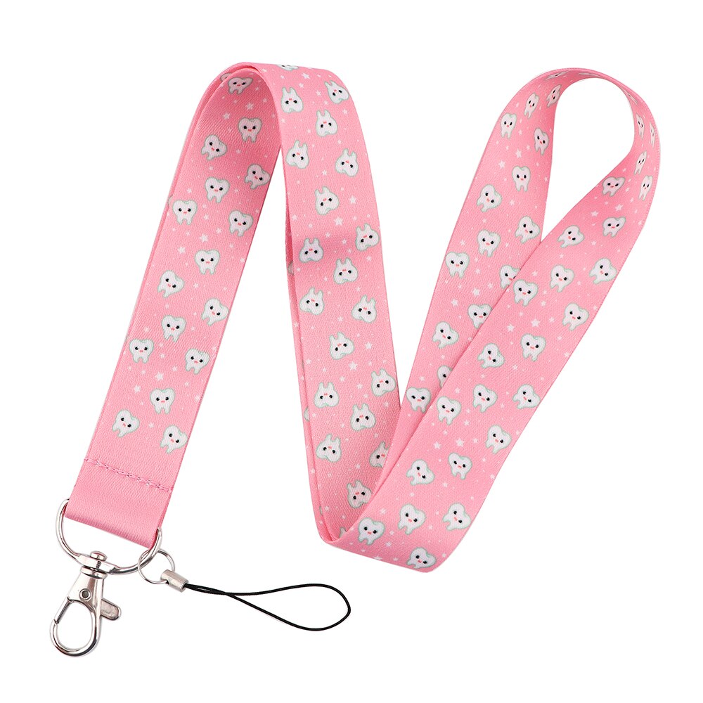 Ransitute R2288 Menselijk Orgel Tanden Tandarts Make-Up Artist Lanyard Sleutelhanger Lanyard Neck Strap Voor Usb Badge Houder Diy Hang touw: 3