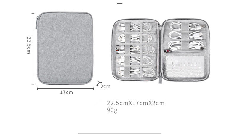 Bolsa de viagem de negócios masculina ipai armazenamento de cabo de dados multifuncional bolsa de embreagem: Single Layer S