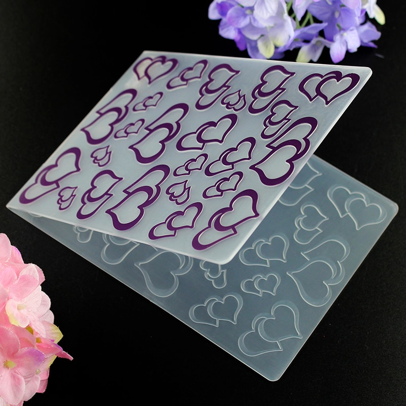 Heart to heart Plastic Embossing Folders for DIY Scrapbooking Paper Craft/Card Making Decoration Supplies Y015