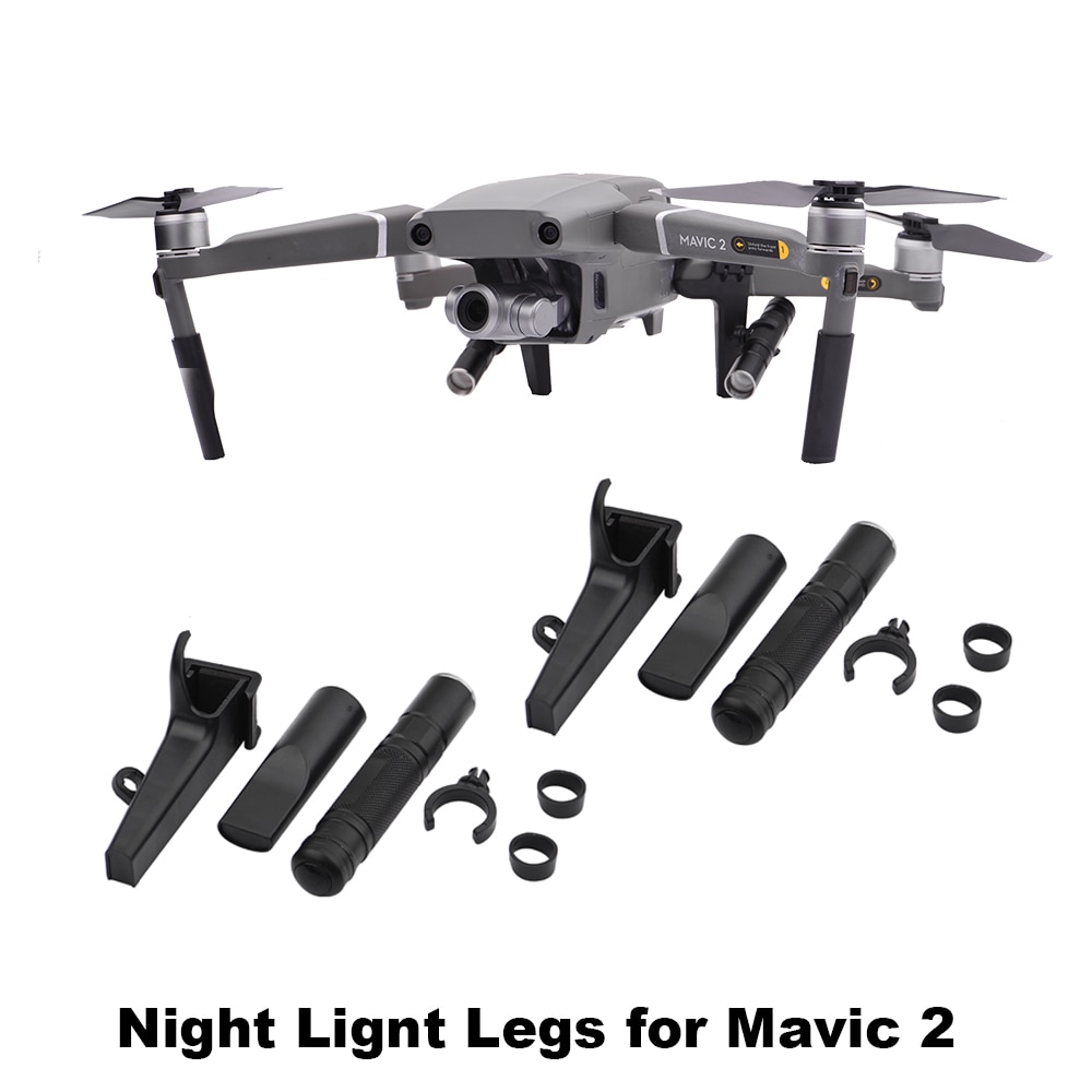 Natflyvning ledet lys til dji mavic 2 pro zoom drone belysning landingsudstyrssæt extender ben fodbeskytter reservedele