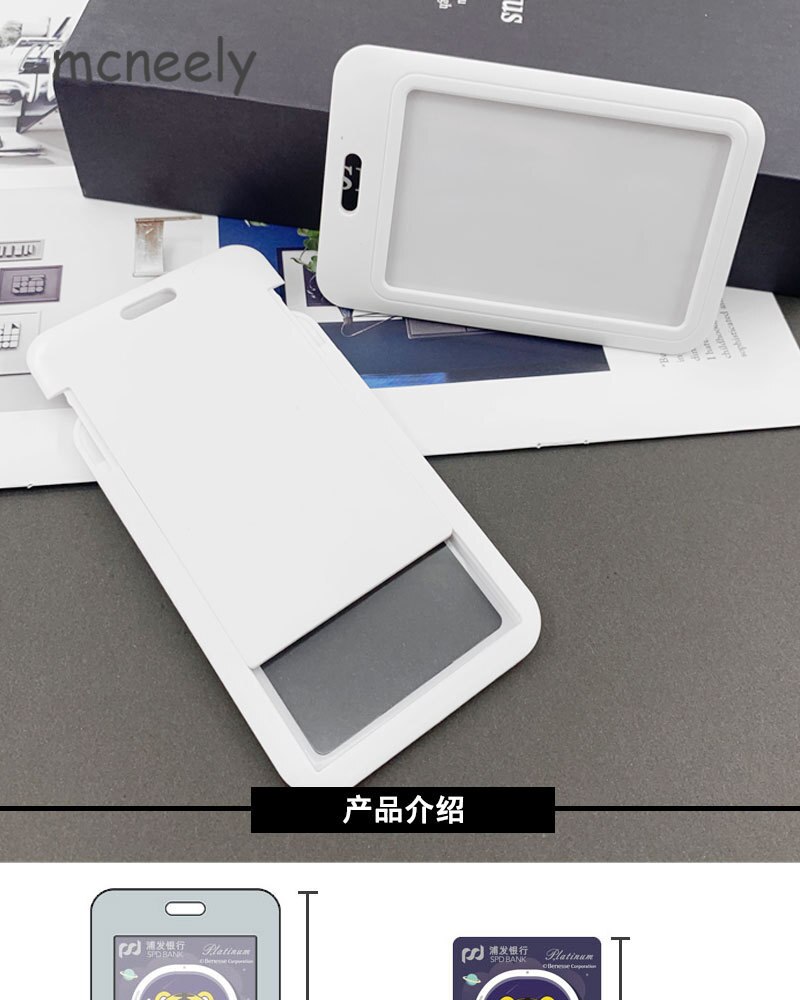 Witte Lanyard Credit Card Id Houder Tas Student Vrouwen Travel Card Cover Badge Auto Sleutelhanger Decoraties Diy