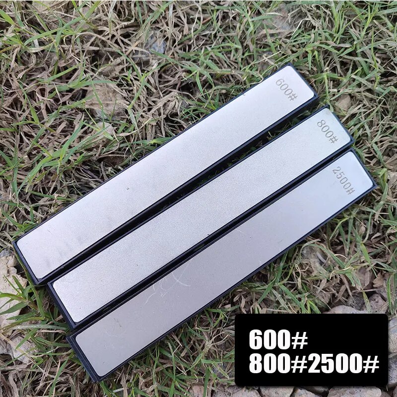 [3PCs] Diamond Stones Grinding Blade Multi-Purpose Outdoor Sharpener Fixed Angle Sharpener Dedicated to Making Correction Stones: RED COLOR