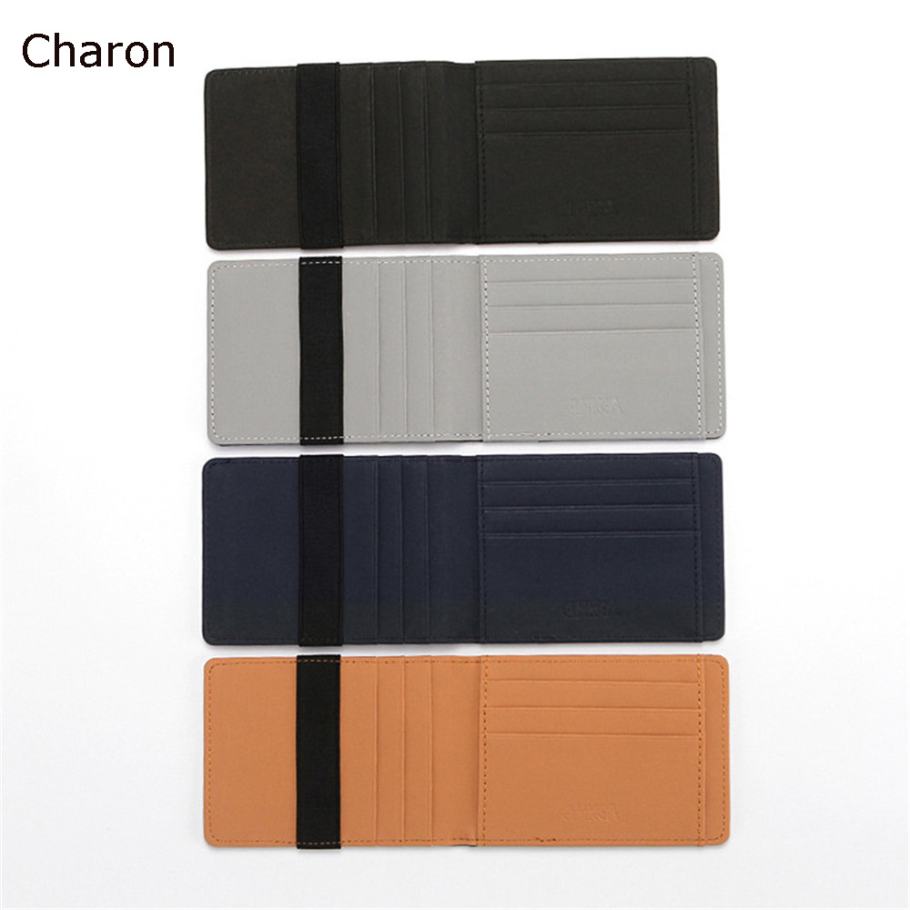 Men Credit Card Holder Minimalist RFID Blocking Wallet Card Holder Slim Wallet RFID Blocking Men Secure Faux Leather Bag Wallets