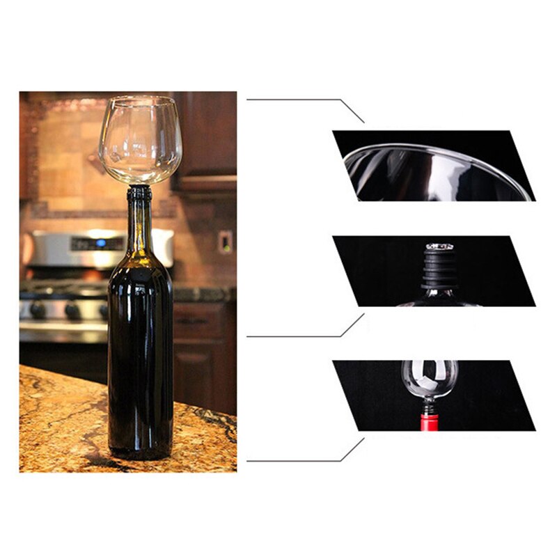 UPORS 500ml Wine Pourer In Bottle Direct To Drinking Glass Cup Transparent Shot Glass Wine Decanter with Cork Bar Tools