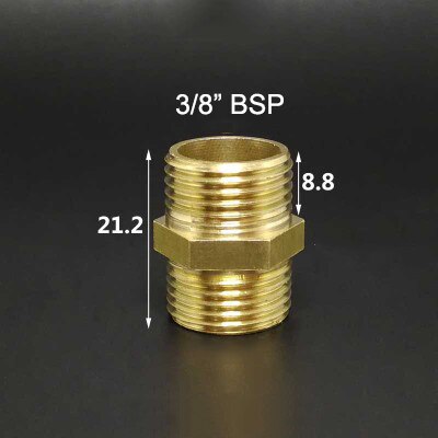 1/8 " 1/4 " 3/8 " 1/2 " 3/4 " 1 " bsp hangevind messing rørfitting ens reducerende sekskantet nippel koblingsstik adapter: No3