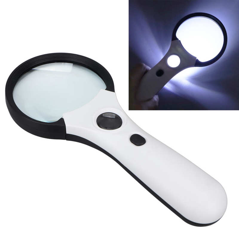 3X Magnifying Glasses LED Magnifying Glass 4 LEDs for Reading